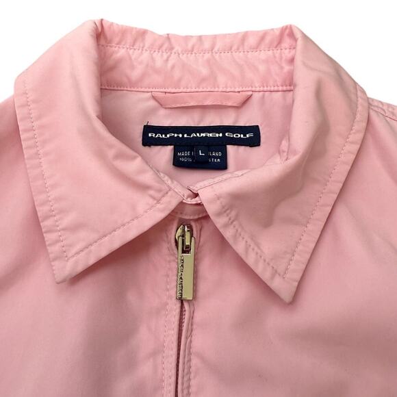 Ralph Lauren Golf Pink Full Zip Collar Cinched Waist Jacket w/ Pockets - Large - Picture 8 of 9